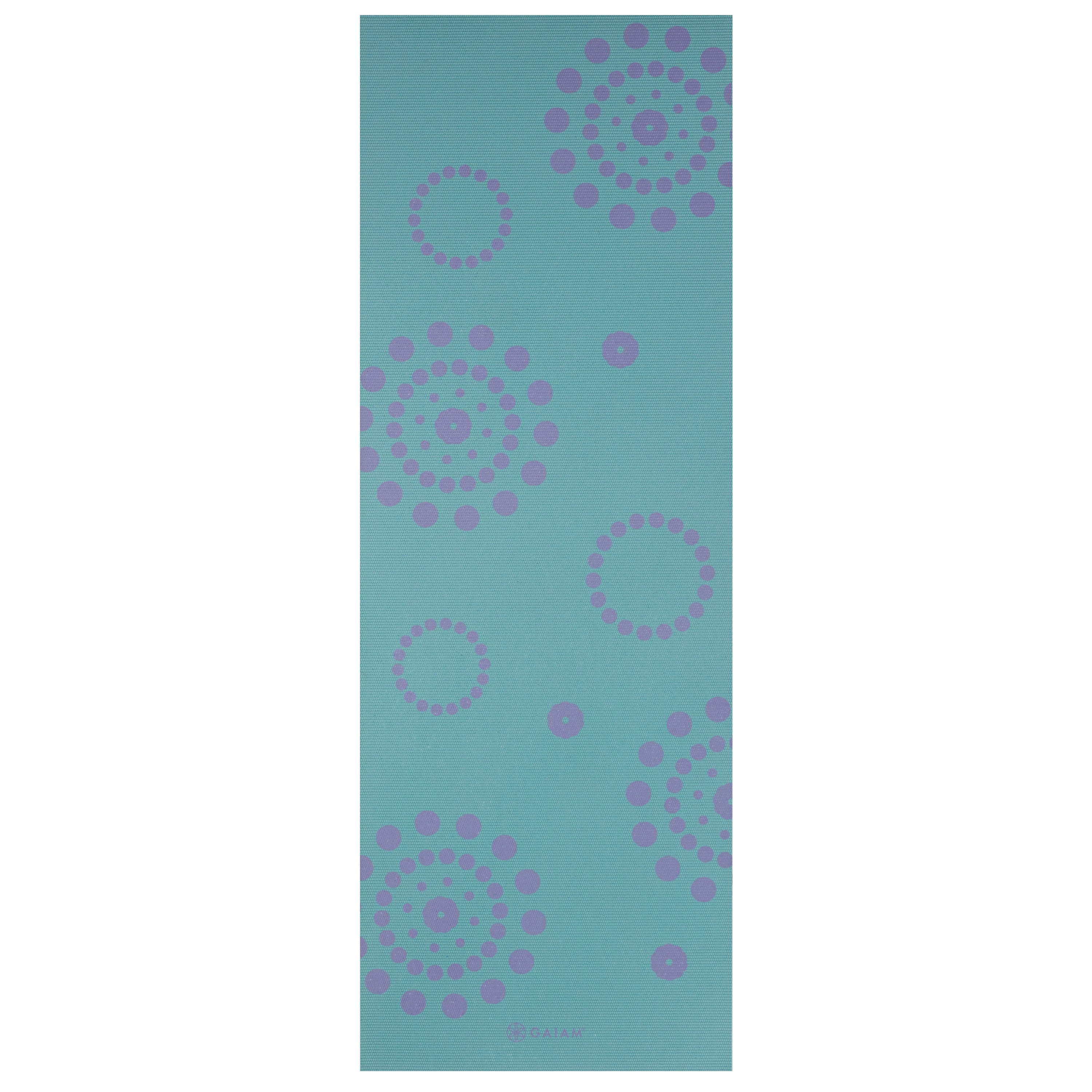 Gaiam Premium Reversible Aqua Trance Yoga Mat (6mm) flat reverse